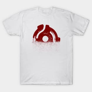 Red 45 RPM Vinyl Record Spacer T-Shirt